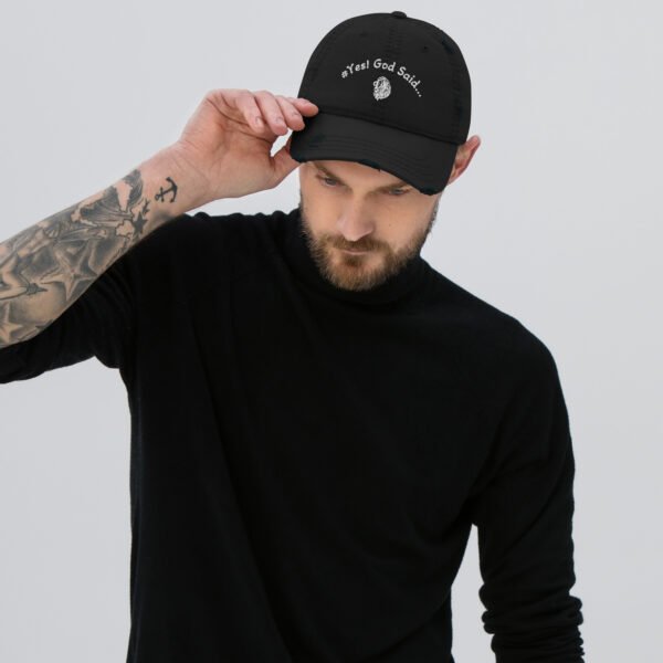 Distressed Dad Hat (#Yes! God Said...) - Image 2